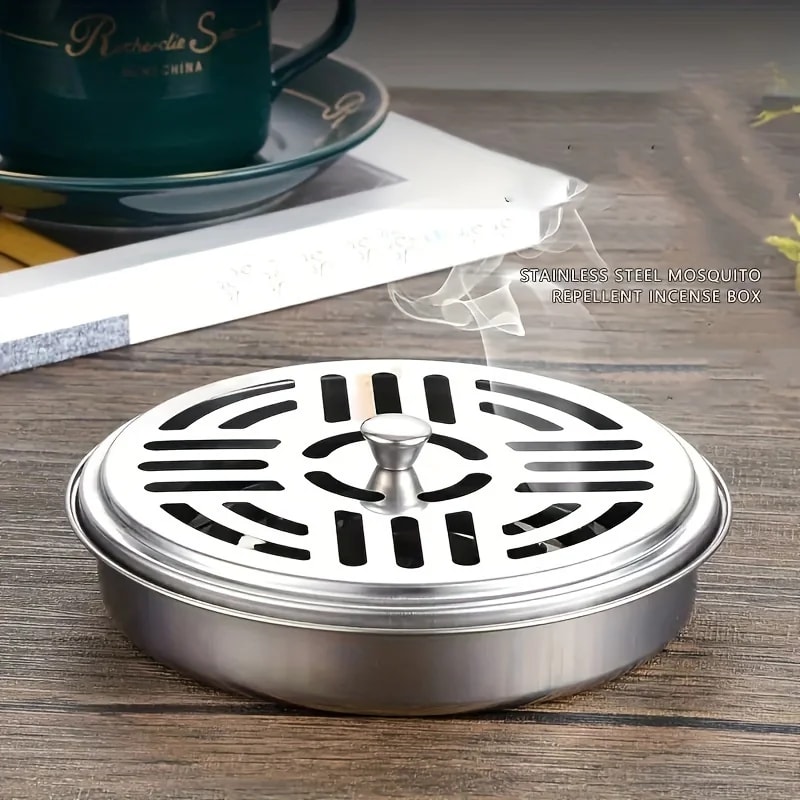Slow Burn Citronella Mosquito Coil Set Fireproof Holder And Ash Catcher For Indoor And Outdoor Use 5