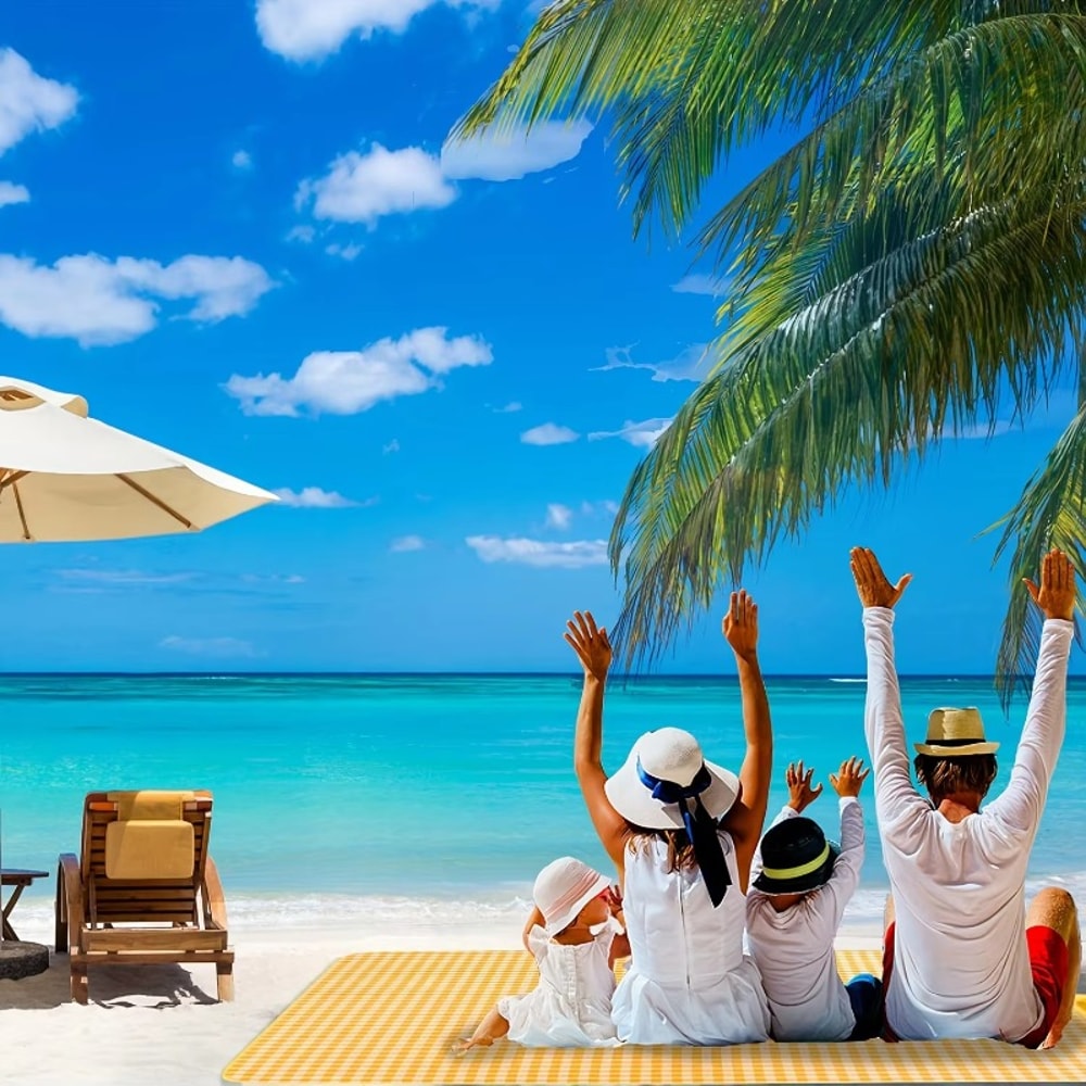 Extra Large Picnic Blanket Waterproof Foldable SandResistant Beach Mat For Camping And Outdoor Adv 2