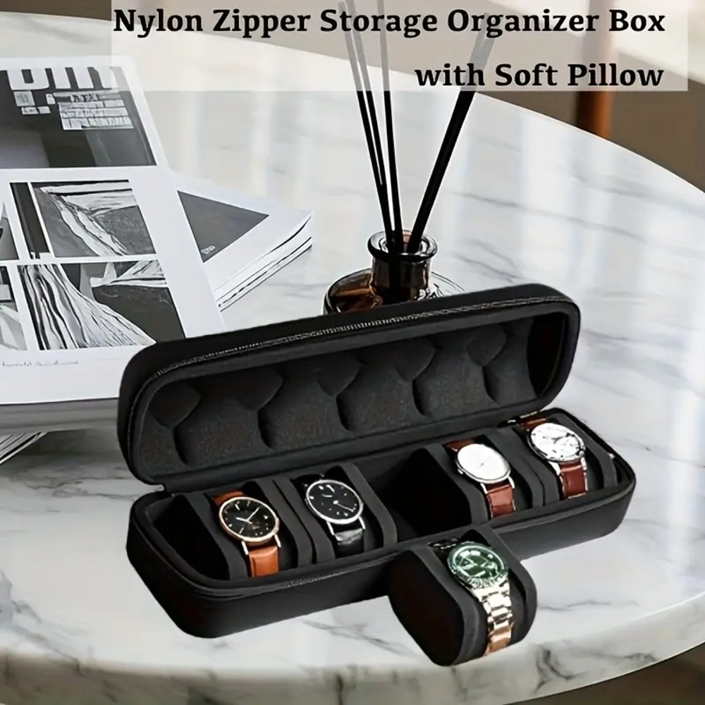 ScratchResistant Watch Case Protective Travel Storage Box EVA Secure Latch Closure Soft Foam Pillow
