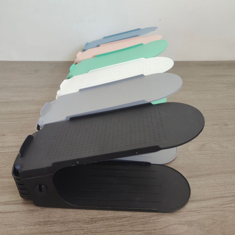 Adjustable Stacker Storage Space Saver Double Deck Shoe Organizer 4