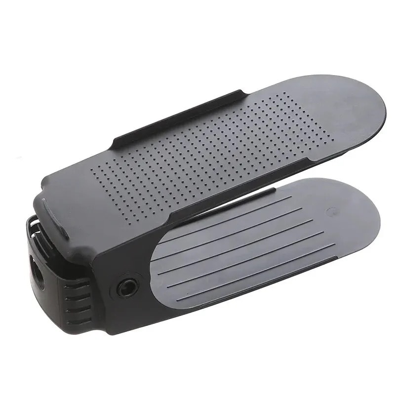 Adjustable Stacker Storage Space Saver Double Deck Shoe Organizer 0