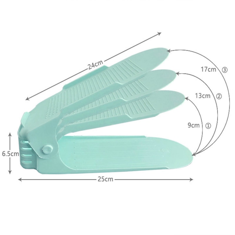 Adjustable Stacker Storage Space Saver Double Deck Shoe Organizer 5
