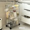 Clear Acrylic Mobile Cart Multilayer Storage Rack With Wheels Snack Storage Shelf For Living Room R 1