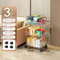 Clear Acrylic Mobile Cart Multilayer Storage Rack With Wheels Snack Storage Shelf For Living Room R 4