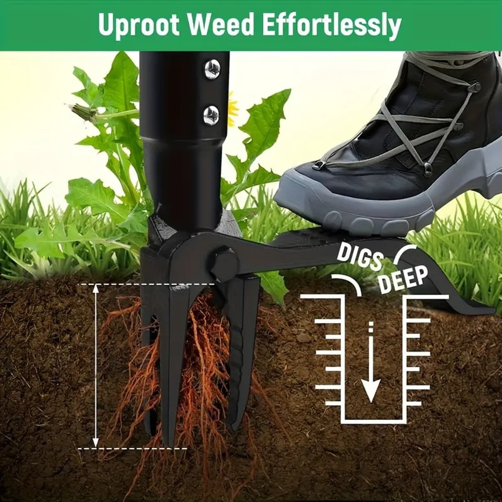 Sturdy Weed Puller HeavyDuty Stainless Steel Lawn Tool With Adjustable Height For Effortless Root R 2