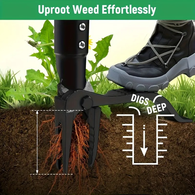 Sturdy Weed Puller HeavyDuty Stainless Steel Lawn Tool With Adjustable Height For Effortless Root R 2