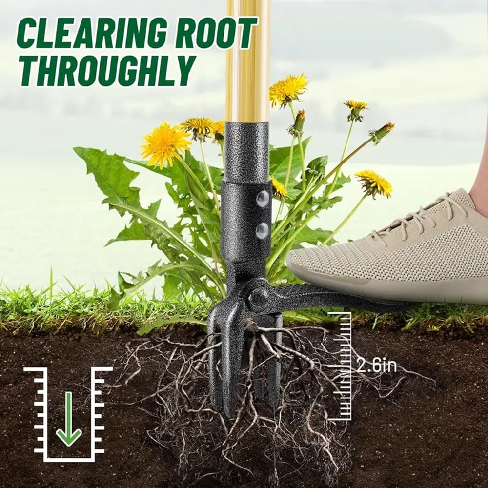 Sturdy Weed Puller HeavyDuty Stainless Steel Lawn Tool With Adjustable Height For Effortless Root R 3