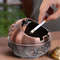 Retro Smoking Ashtray Metal Cigarette Holder With Windproof Lid Vintage Decorative Gadget 0