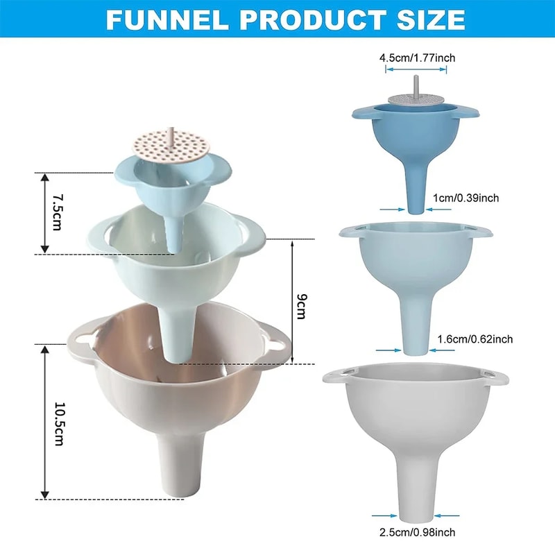 FoodGrade BPAFree Funnel Set For Oil And Liquid Transfer 1