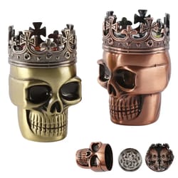 skull mode herb grinder pipe – tobacco smoking pipe, gift idea for hookah lovers