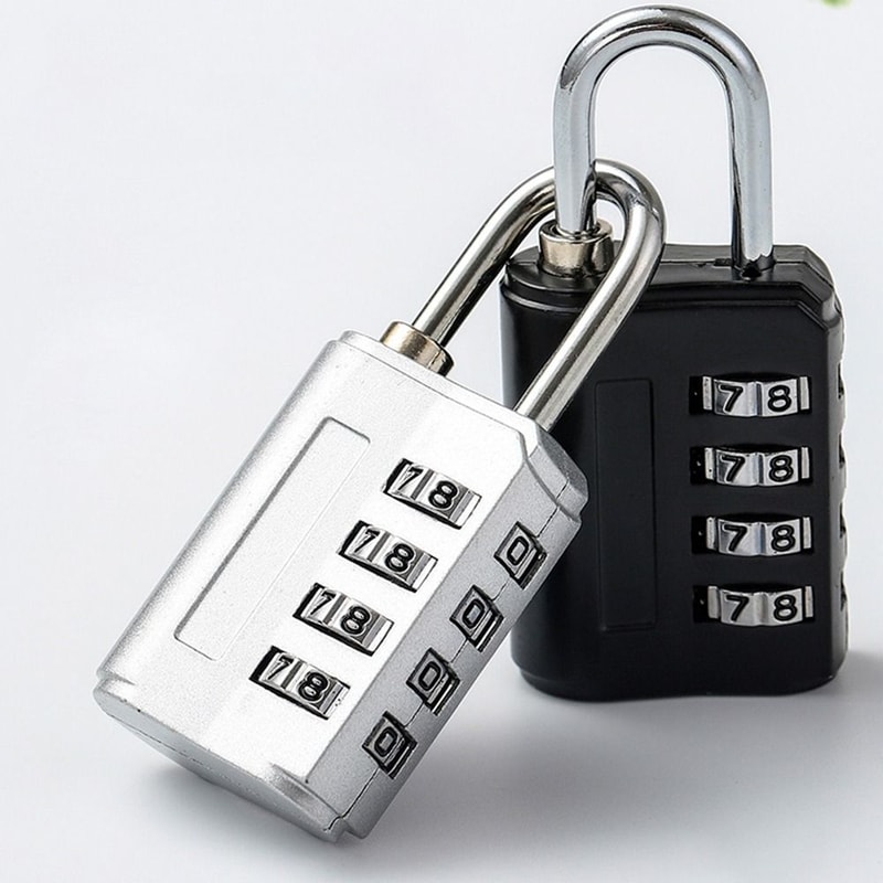 Zinc Alloy Combination Lock, Travel Safe Padlock for Suitcases and More