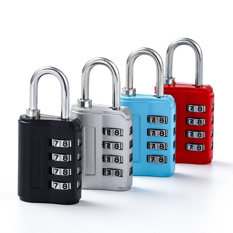 Zinc Alloy Combination Lock, Travel Safe Padlock for Suitcases and More