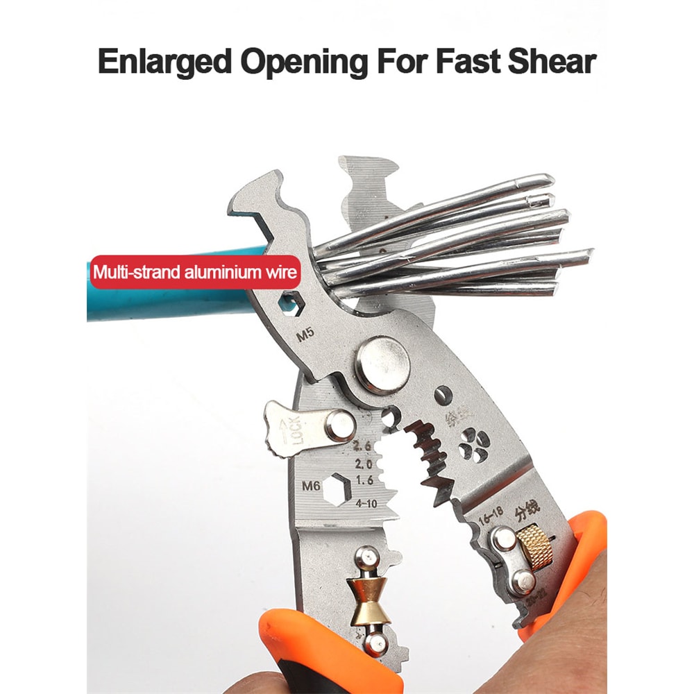 Adjustable Electrical Wire Stripping Pliers Terminal Hand Tool