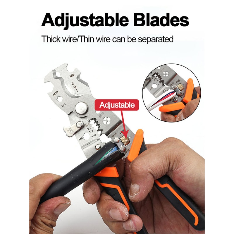 Adjustable Electrical Wire Stripping Pliers Terminal Hand Tool