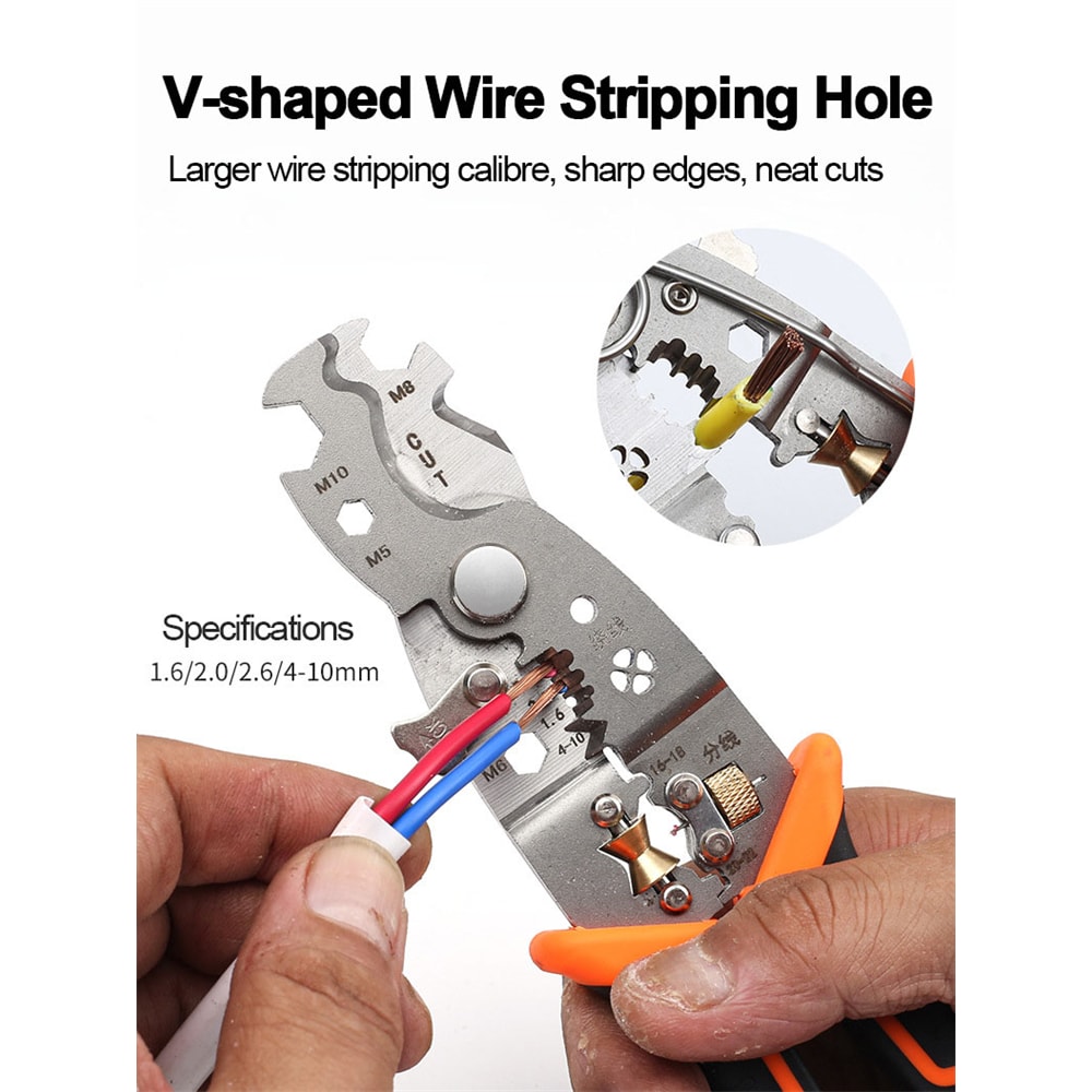 Adjustable Electrical Wire Stripping Pliers Terminal Hand Tool