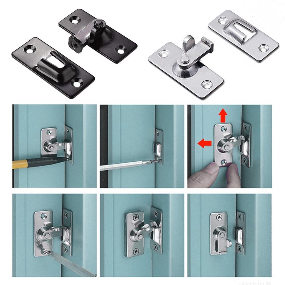 Sliding Barn Door Lock Steel Latch Bolt For Cabinet And Closet Doors 7