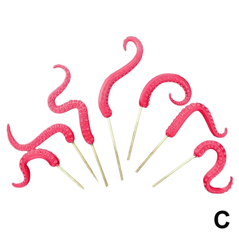 Octopus Tentacle Plant Post Decoration Resin Set 3