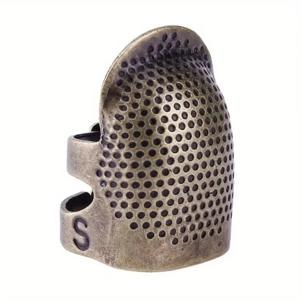 Vintage Adjustable Thimble , Non-Slip Needle Ring, Finger Sleeve for Hand Sewing