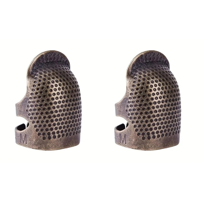 Vintage Adjustable Thimble , Non-Slip Needle Ring, Finger Sleeve for Hand Sewing