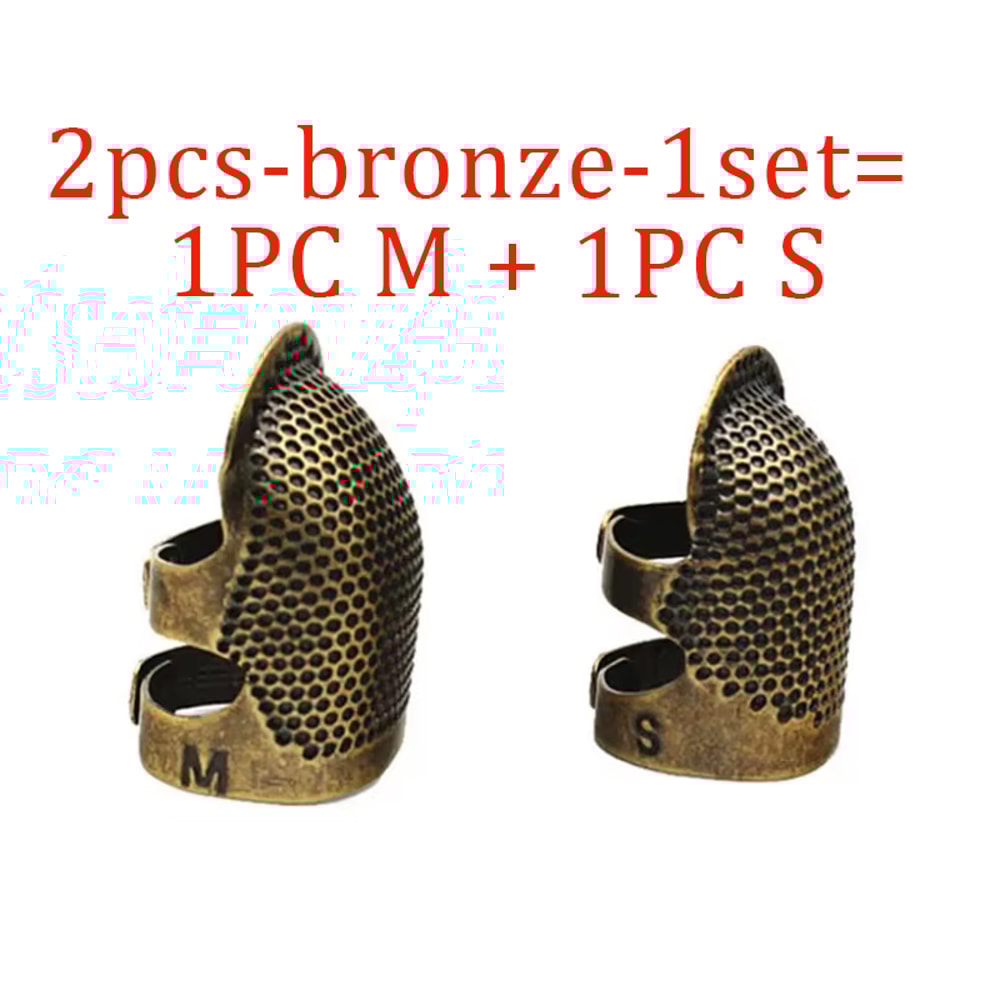 Vintage Adjustable Thimble , Non-Slip Needle Ring, Finger Sleeve for Hand Sewing