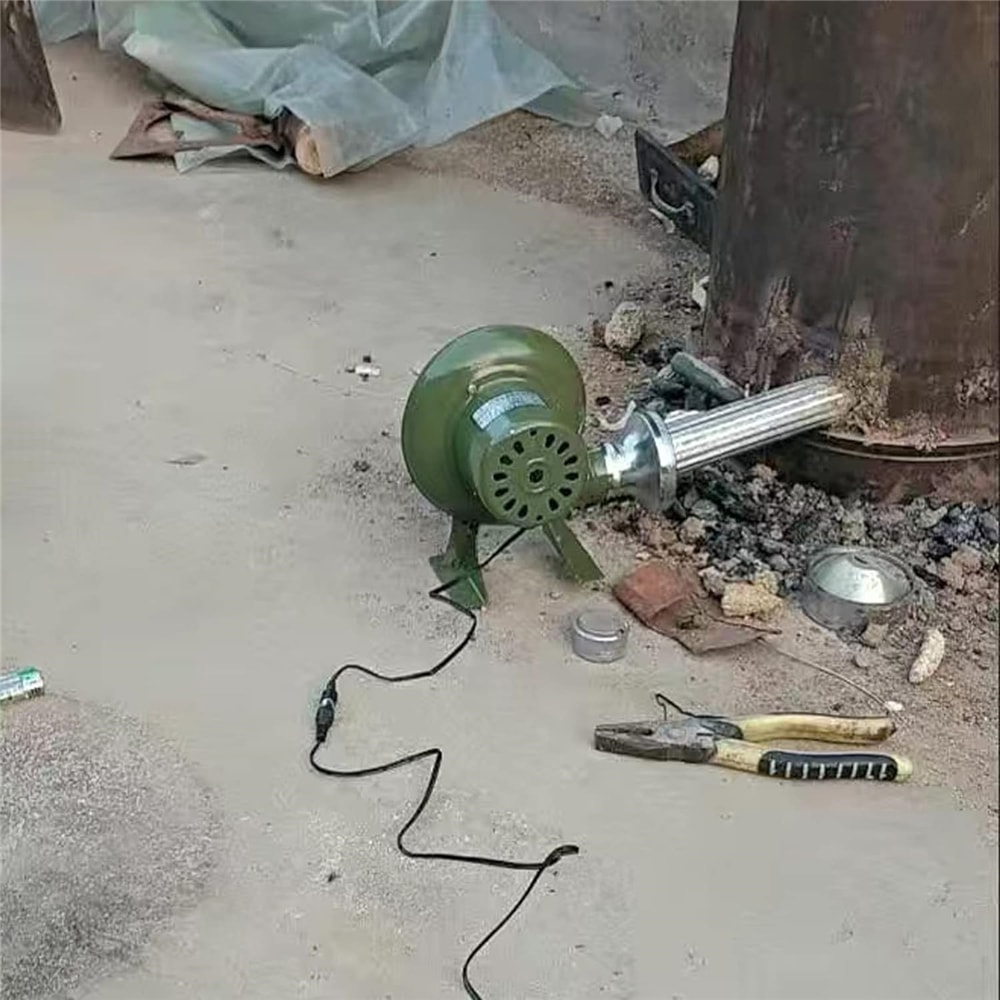 BBQ Fan Electric Blower Mini Blacksmith Forges Blower With Speed Adapter Adjustable Air Speed 1