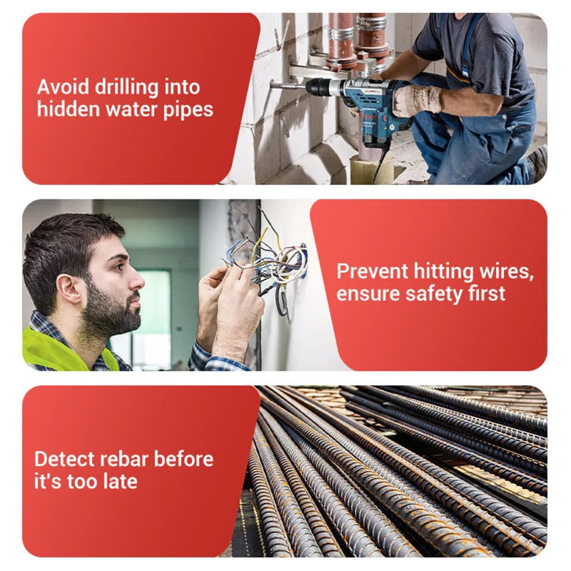 HW710 Multifunctional Metal Wood Detection Function Wall Detector For AC Metal Wood Detect Ceilings 6