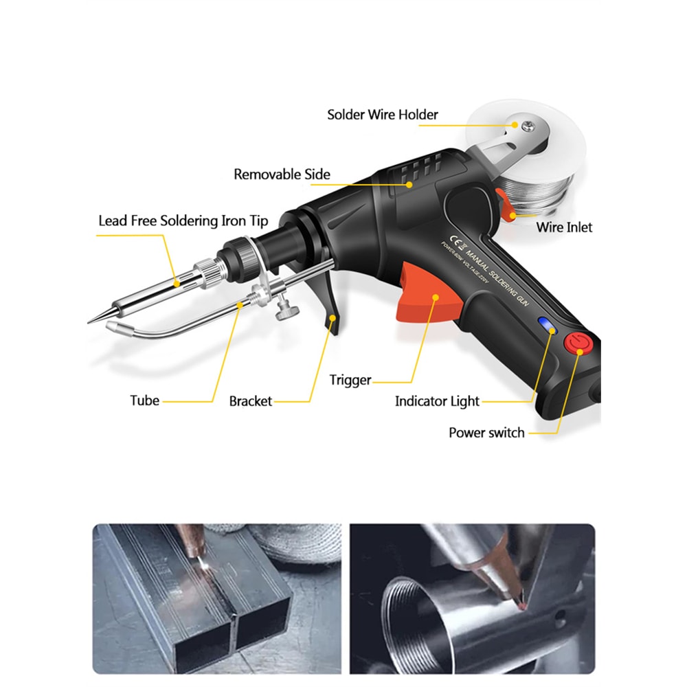 Internally Heated Welding Tools Soldering Iron Gun Set 2