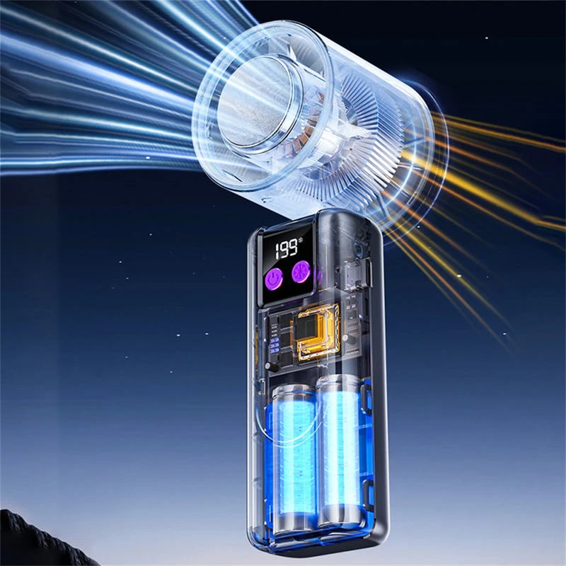 HighSpeed Handheld Electric Fan Mini USB Portable Rechargeable Fan Outdoor Small Fan With Speed Ad 0