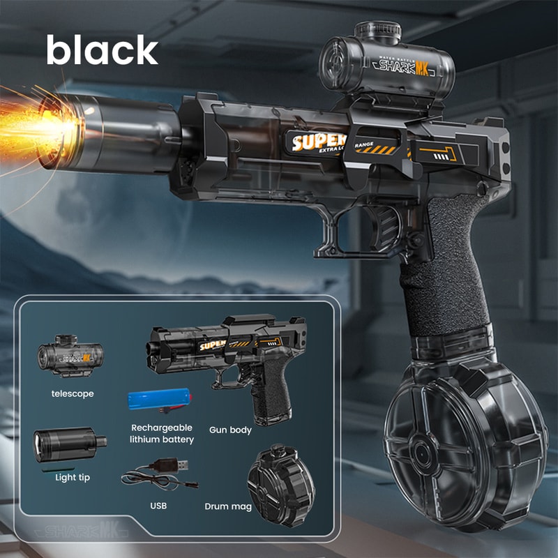 LargeCapacity Electric Water Gun Automatic Selfabsorbing Pulse Lighting Water Gun Toys For Kids Fun 1