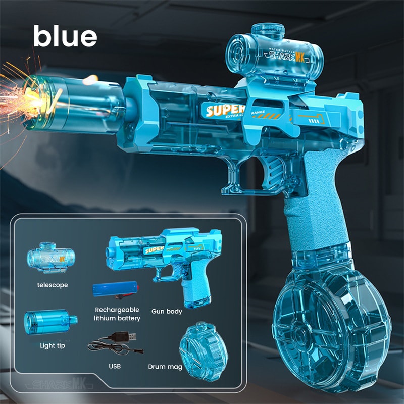 LargeCapacity Electric Water Gun Automatic Selfabsorbing Pulse Lighting Water Gun Toys For Kids Fun 9