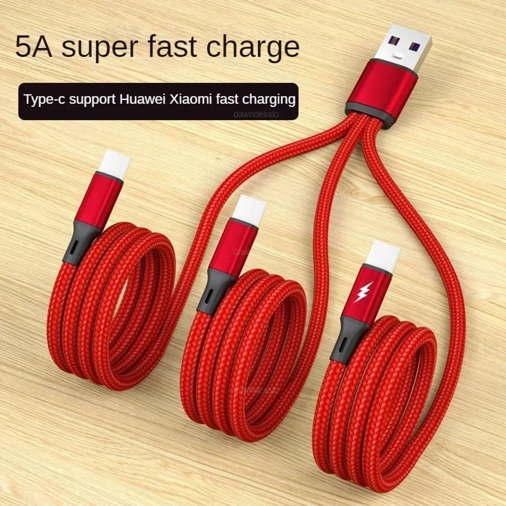 TypeC Micro USB Splitter USB Charge Cable Fast Charging Cord For Phones And Power Banks 0