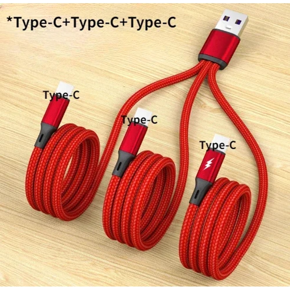 TypeC Micro USB Splitter USB Charge Cable Fast Charging Cord For Phones And Power Banks 7