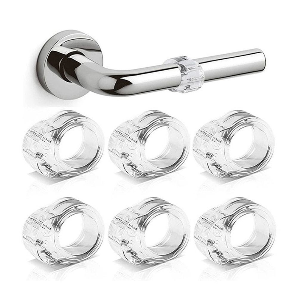 Door Stopper Silicone Gel Handle Buffer Transparent Door Knob Bumper Furniture Protector Pad 3