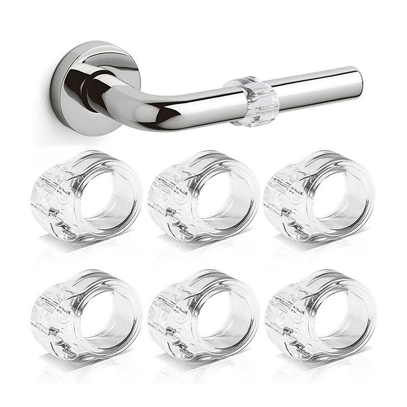 Door Stopper Silicone Gel Handle Buffer Transparent Door Knob Bumper Furniture Protector Pad 3