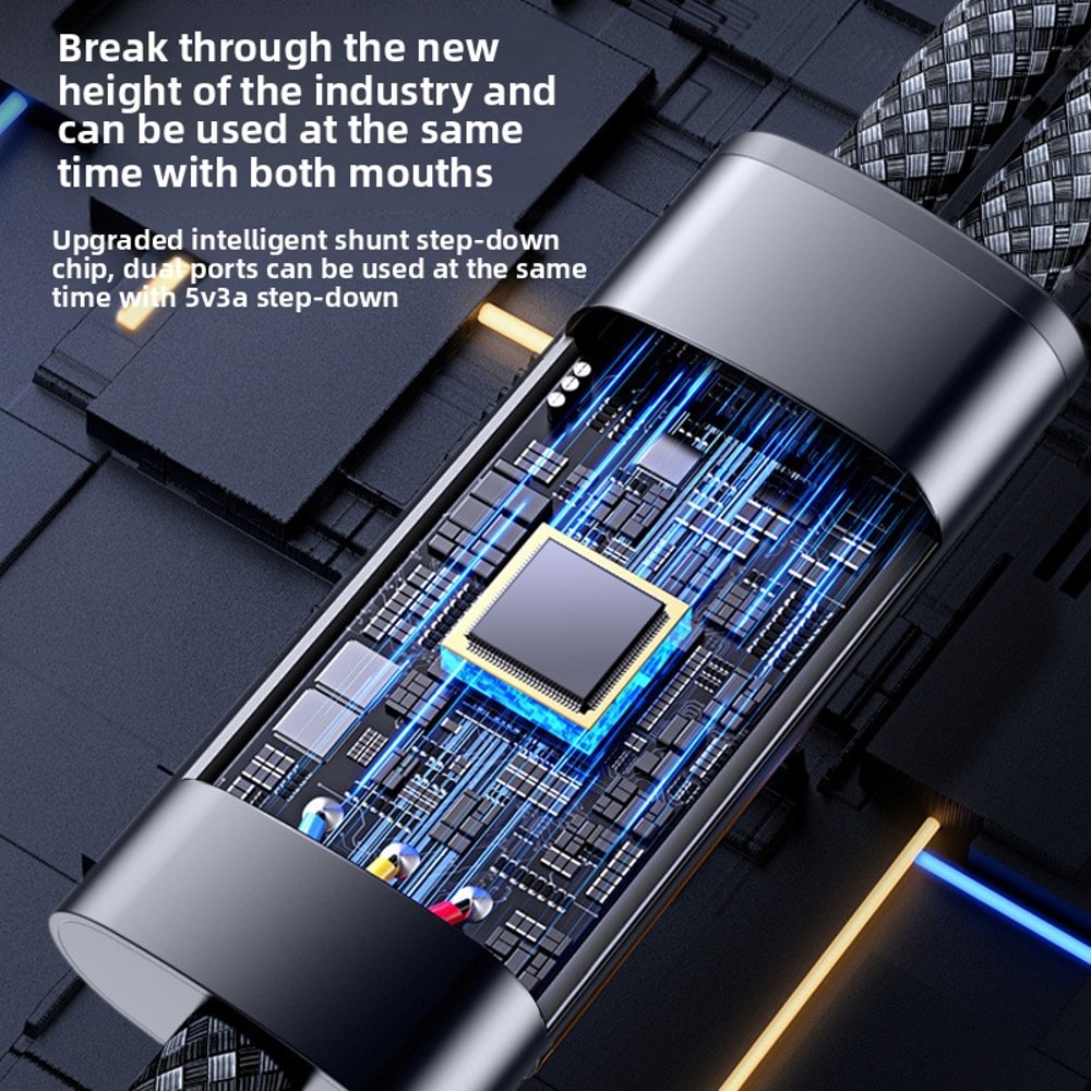 Charging Cable Dual Type C Cable For Fast Charging And Data Sync PD USB Splitter 5