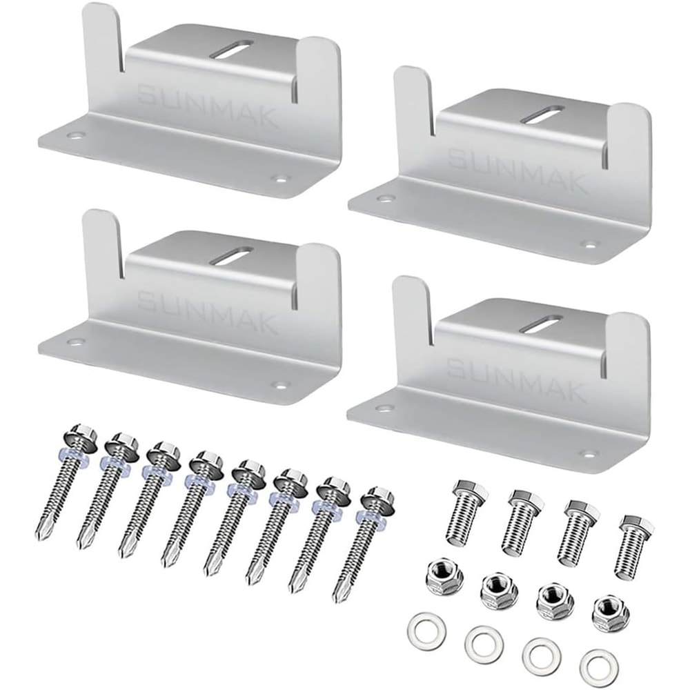 PV Panel Roof Solar Mounting Kit Aluminum Brackets For Car Boat RV Yacht Installation 0