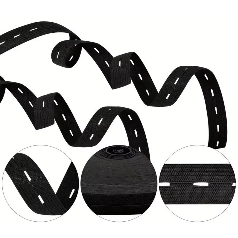 Braided Elastic Stretch Belt 5M Button Hole Elastic Belt DIY Sewing Clothing Accessories 1