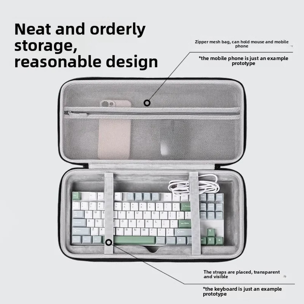Portable EVA Hard Case Antifall Mechanical Keyboard Case Thickened Storage Bag 4