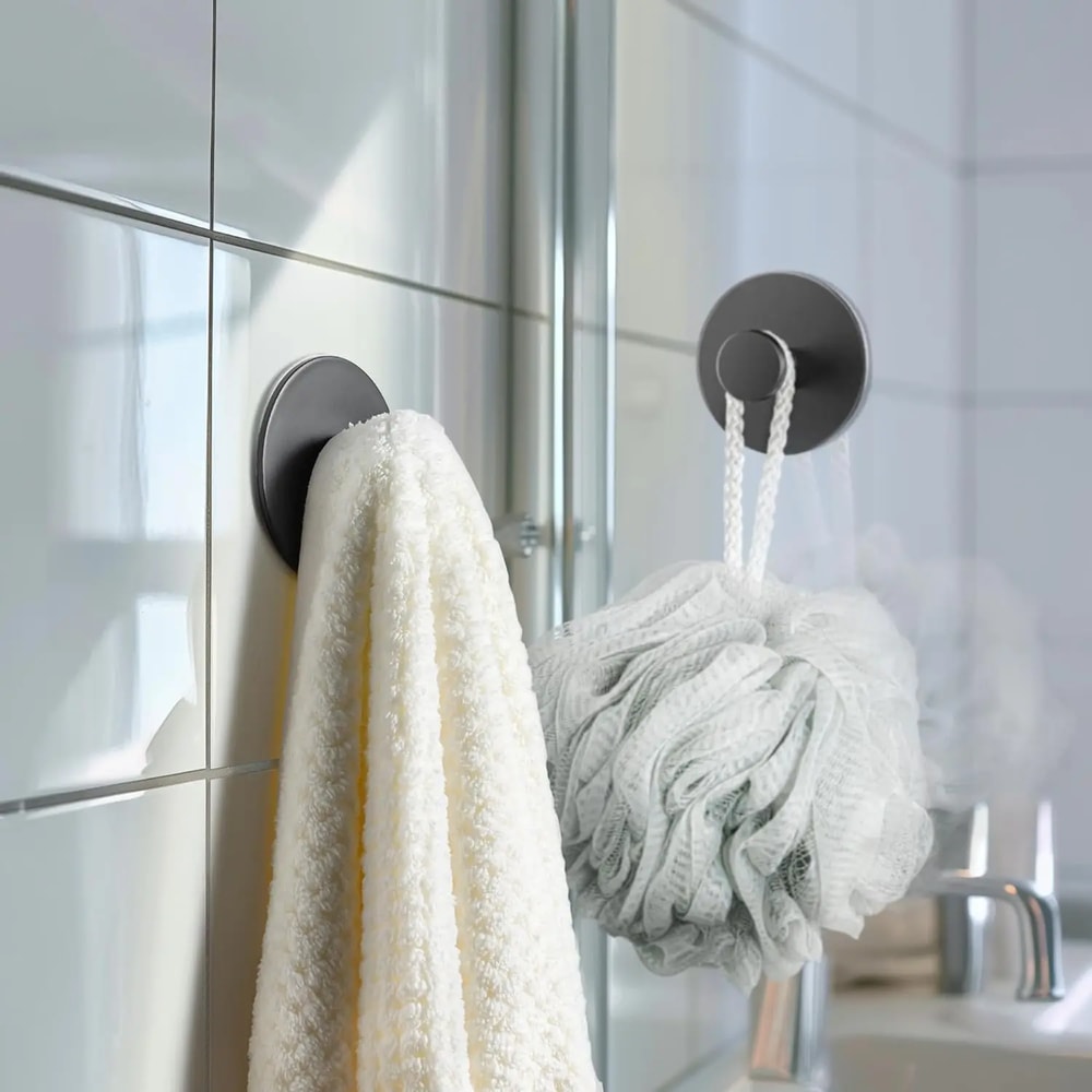 Wall Mount Towel Hooks Extra Sticky Stainless Steel Coat Rack Rustproof Holder For Kitchen Bathroom 5
