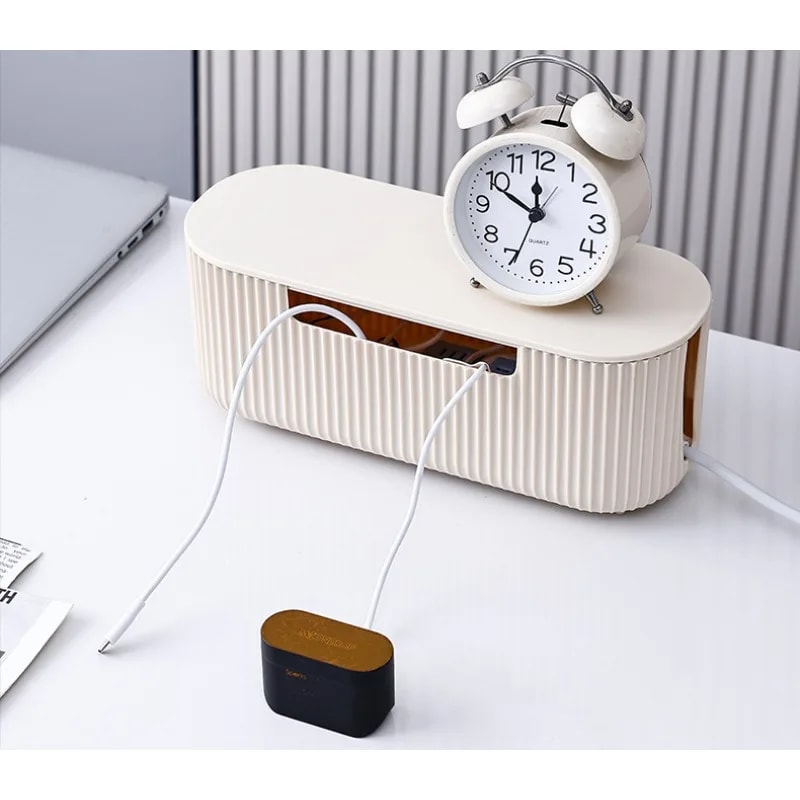Desktop Cable Organizer Box Power Strip Storage Box Home Wire Management Cable Organizer 8