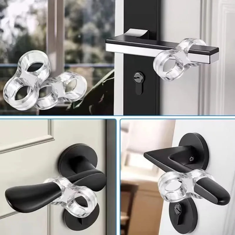 Silicone Door Stops Doorknob Bumper Crash Pads Wall Protection Handle Buffer Furniture Protector 0