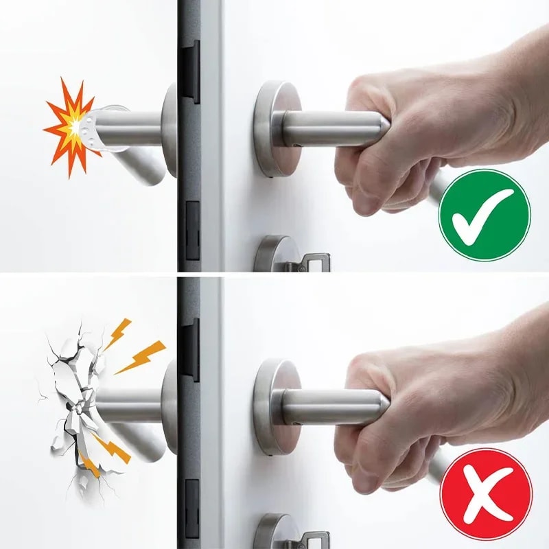 Silicone Door Stops Doorknob Bumper Crash Pads Wall Protection Handle Buffer Furniture Protector 2