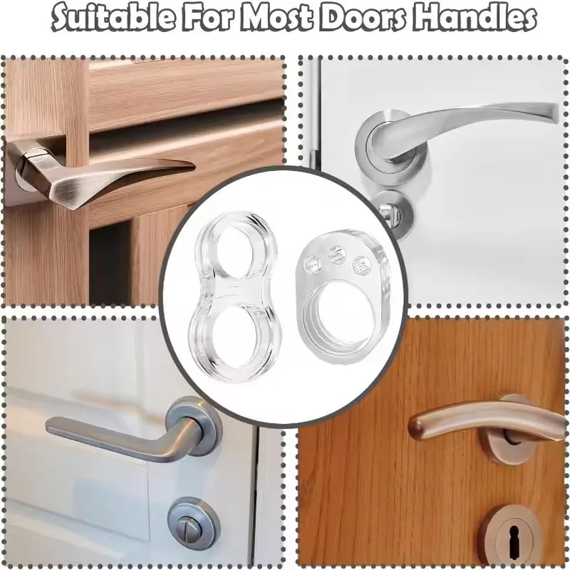 Silicone Door Stops Doorknob Bumper Crash Pads Wall Protection Handle Buffer Furniture Protector 4