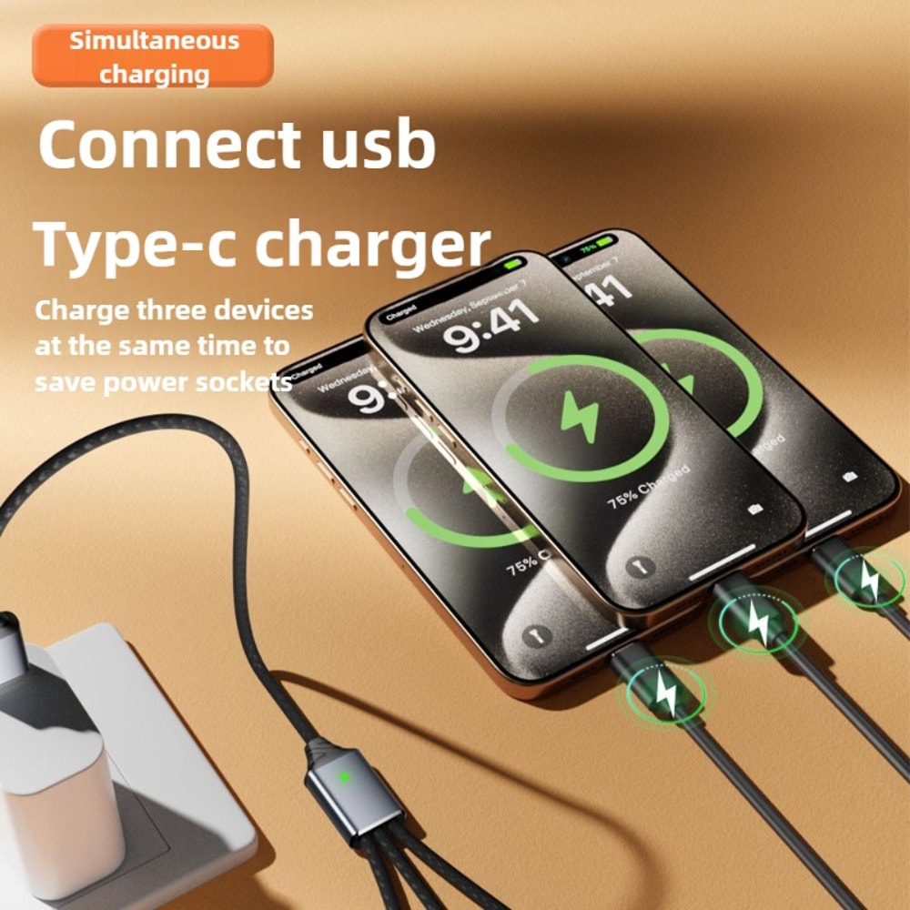 USB HUB Splitter Cable For Charging Data Transfer TypeC To USB Adapter With USB Flash OTG Support 4