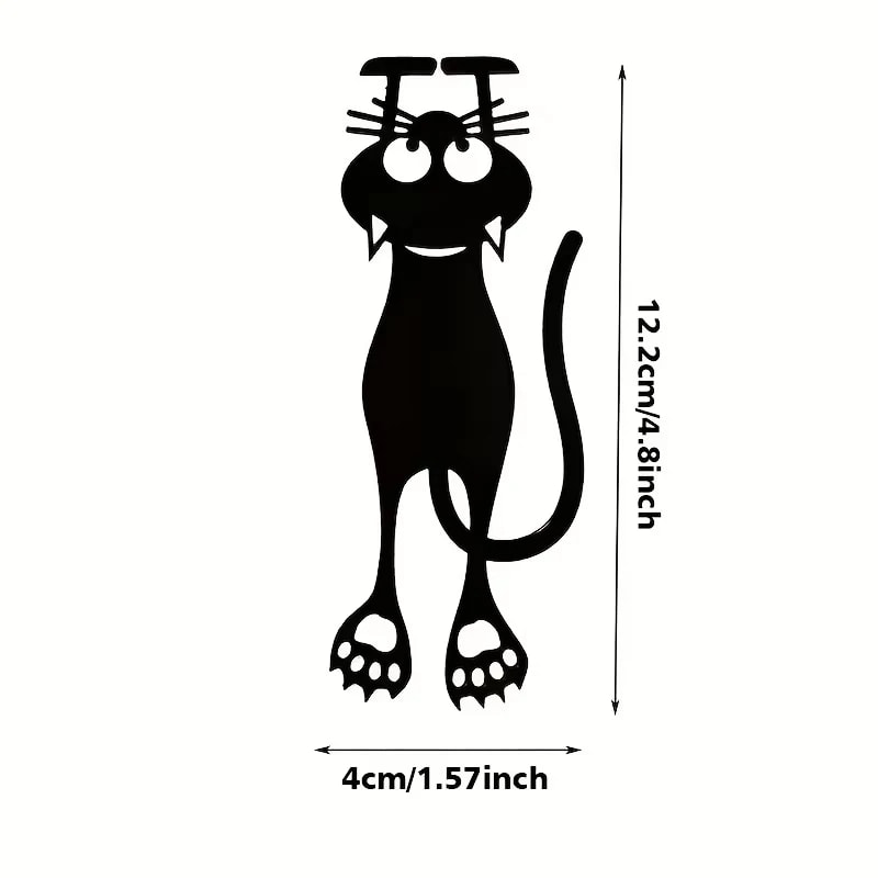 Kawaii Black Cat Bookmarks Plastic Animal Bookmark For Creative Stationery Gifts 2