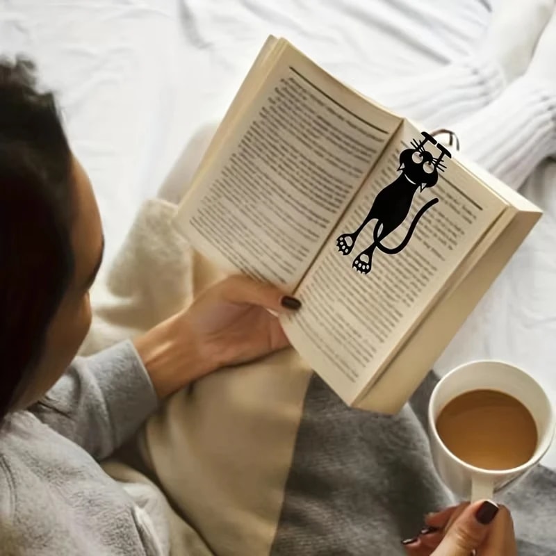 Kawaii Black Cat Bookmarks Plastic Animal Bookmark For Creative Stationery Gifts 3