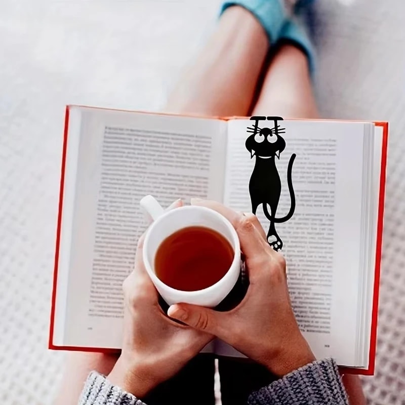 Kawaii Black Cat Bookmarks Plastic Animal Bookmark For Creative Stationery Gifts 5