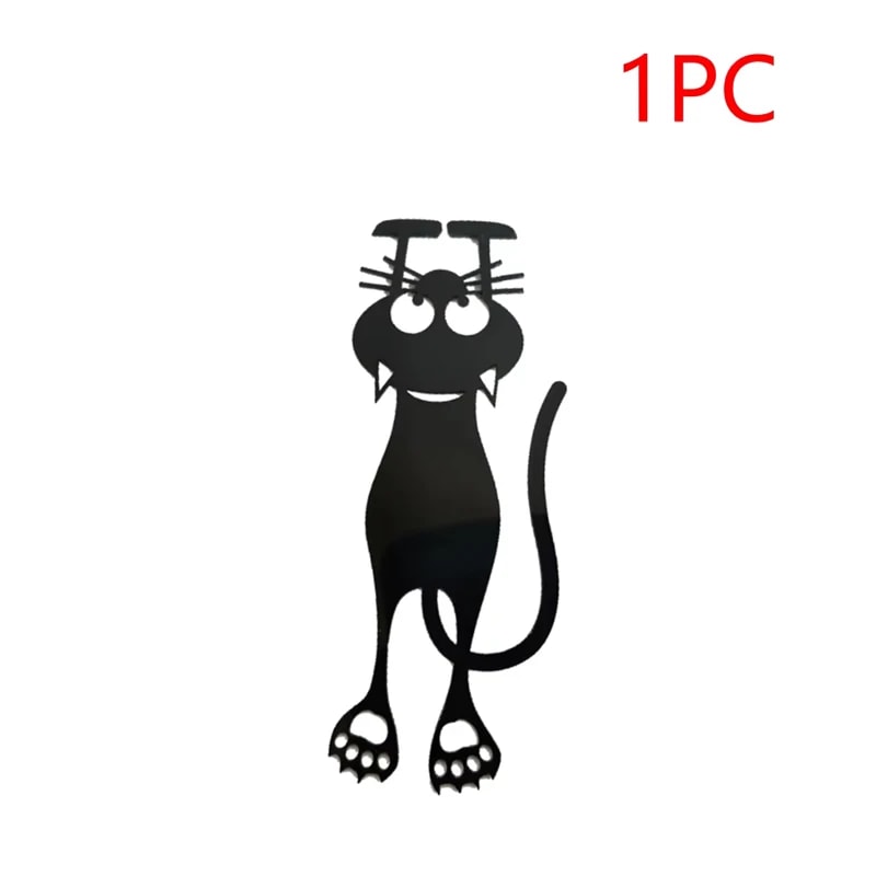 Kawaii Black Cat Bookmarks Plastic Animal Bookmark For Creative Stationery Gifts 6