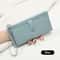 Ultra-Thin Mini PU Leather Women's Long Card Bag, Simple Solid Color Handbag, Credit Card Holder Wallet for Women