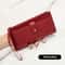 Ultra-Thin Mini PU Leather Women's Long Card Bag, Simple Solid Color Handbag, Credit Card Holder Wallet for Women